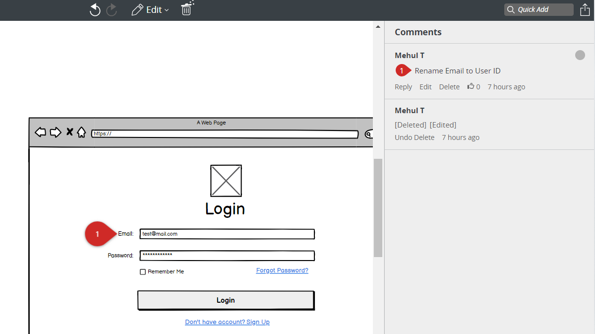 Balsamiq Contextual Comments
