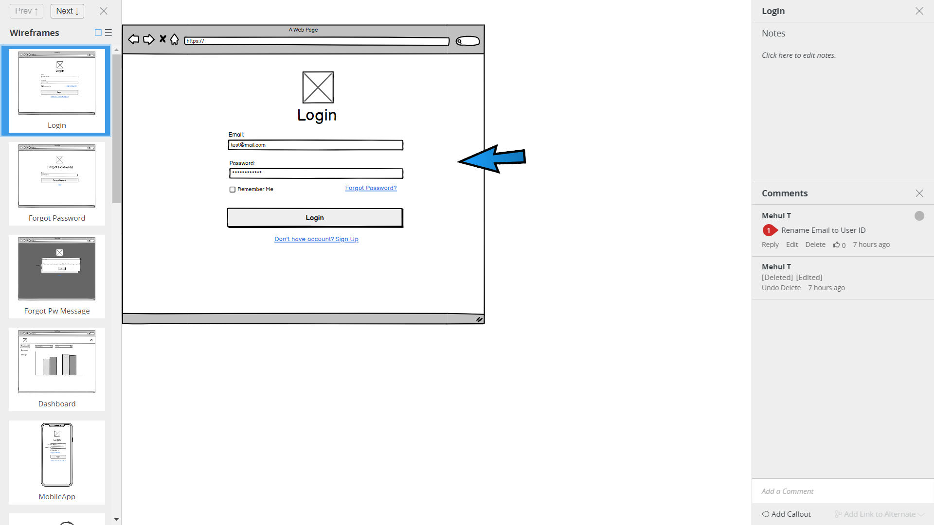 Balsamiq Presentation Mode