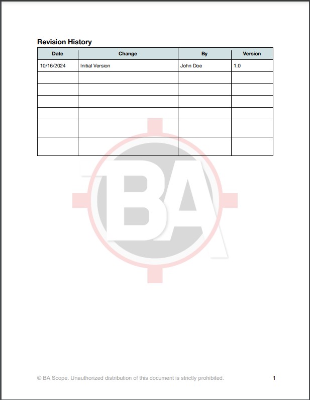 SRS Example Doc Preview 2