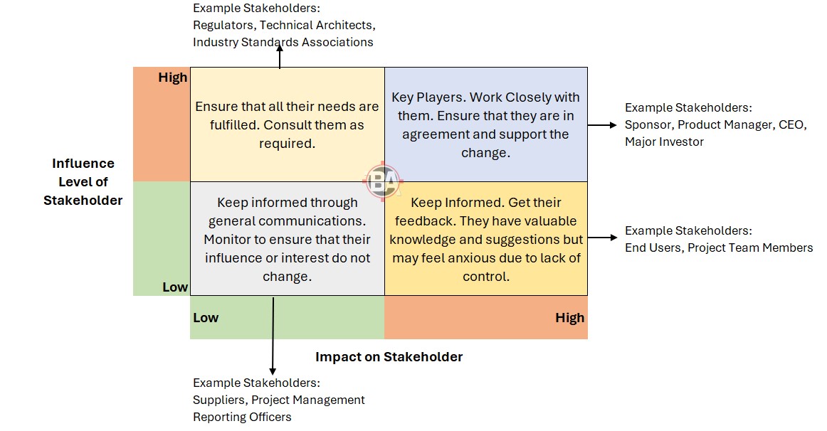 Stakeholder RACI Matrix Example - BA Scope