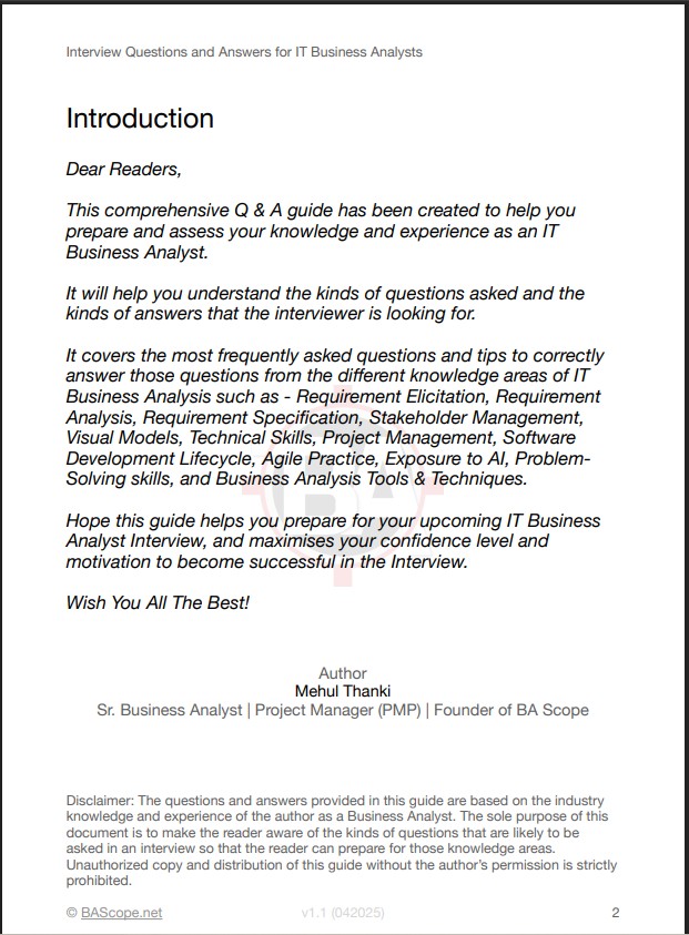 IT BA Interview Questions Guide Preview 2