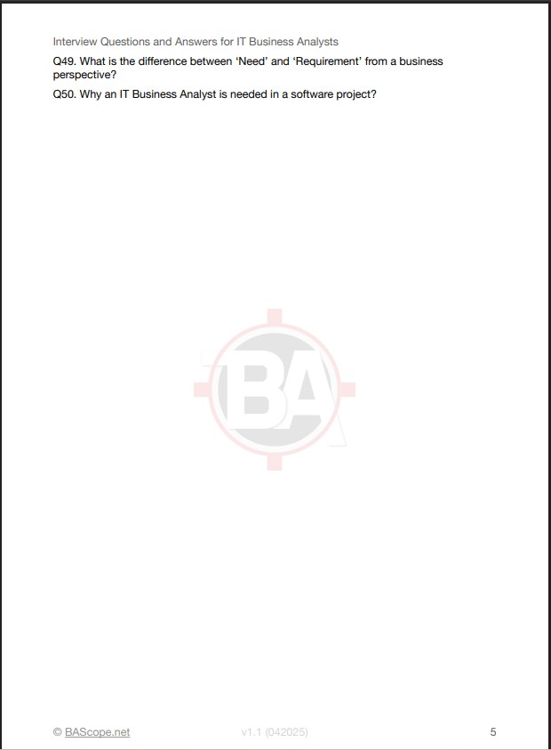 IT BA Interview Questions Guide Preview 5